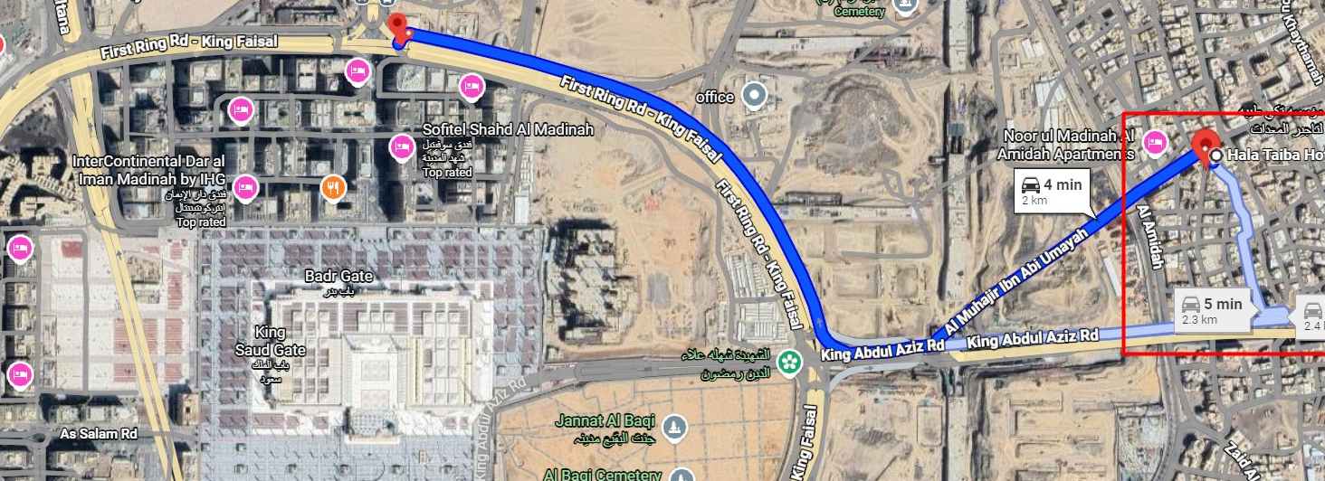 Halla Taiba Hotel Madina Location